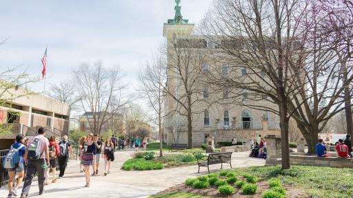 Central campus in the spring