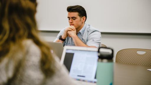 student in class